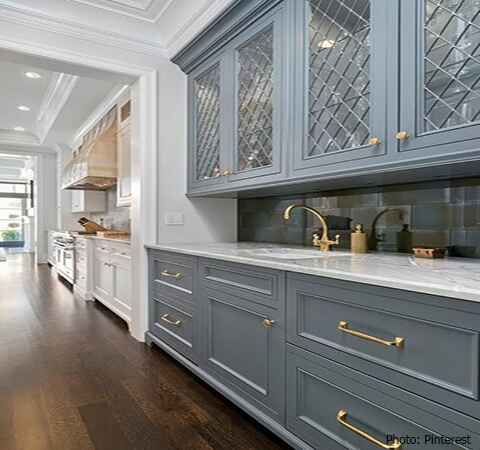 Stylish painted kitchen cabinets installed by ASASA Kitchens in Toronto.