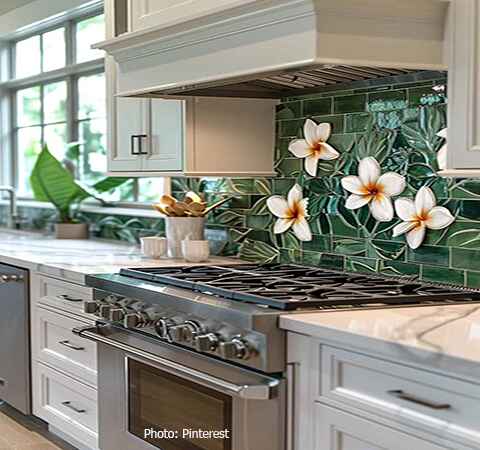 Modern kitchen backsplash design by ASASA Kitchens